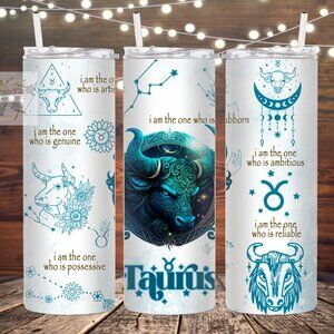 Taurus Zodiac Sign Metal Insulated Tumbler